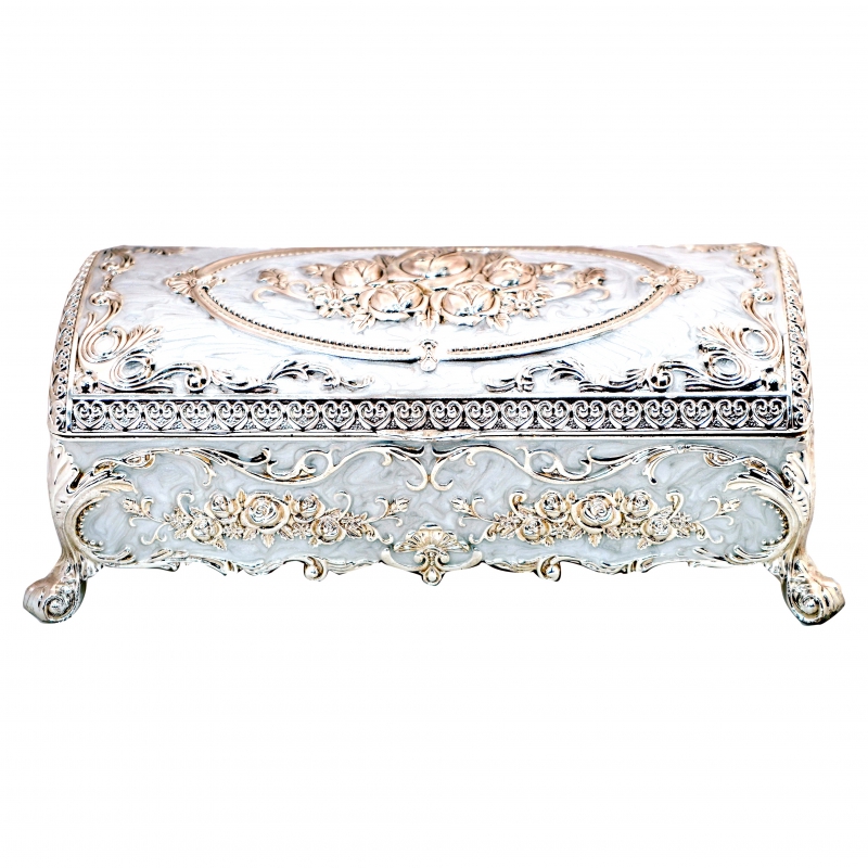 Զարդատուփ AV-7671 Էմալ. Փոքր Նեղ Արծաթ Երկար 2